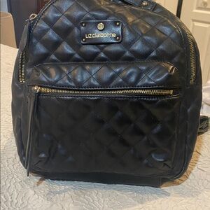 Liz Claiborne Black Quilted Backpack